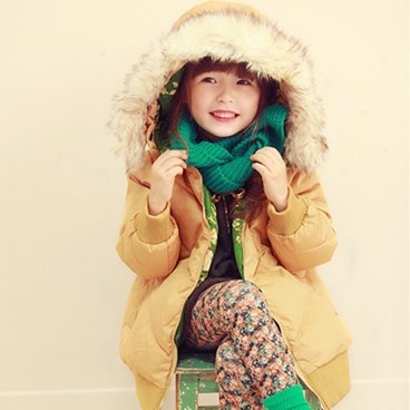 Children's clothing female child winter 2012 down coat thermal hooded trench thickening outerwear child cotton-padded jacket