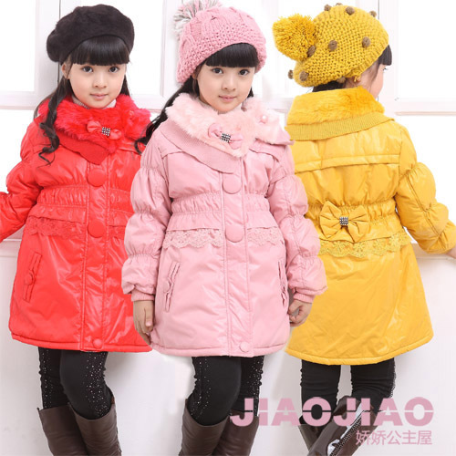 Children's clothing female child winter wadded jacket casual child wadded jacket thermal thickening