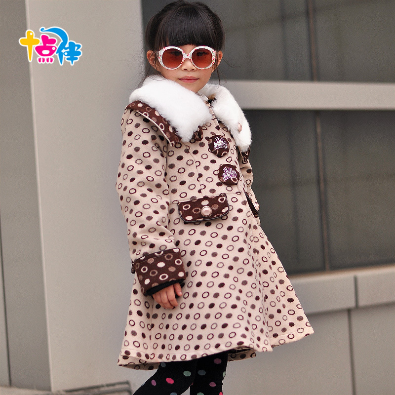 Children's clothing female winter child 2012 child winter wool wool trench coat