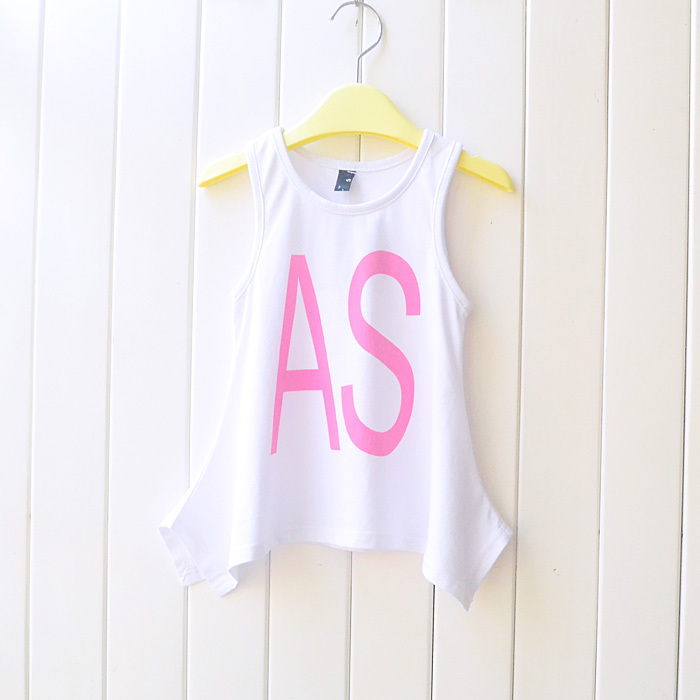 Children's clothing girls child summer baby sleeveless 2012 T-shirt 100% child cotton t-shirt vest
