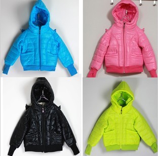 Children's clothing girls clothing 2013 back hooded cotton-padded jacket outerwear hot-selling 1189