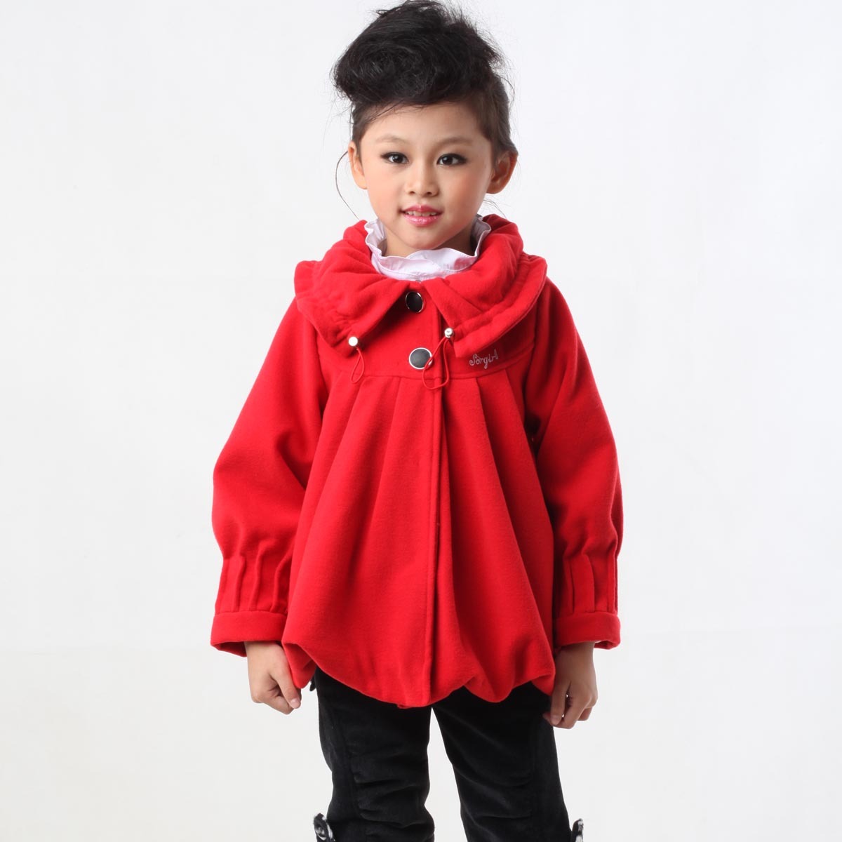 Children's clothing girls clothing autumn 2012 child outerwear autumn overcoat thick trench