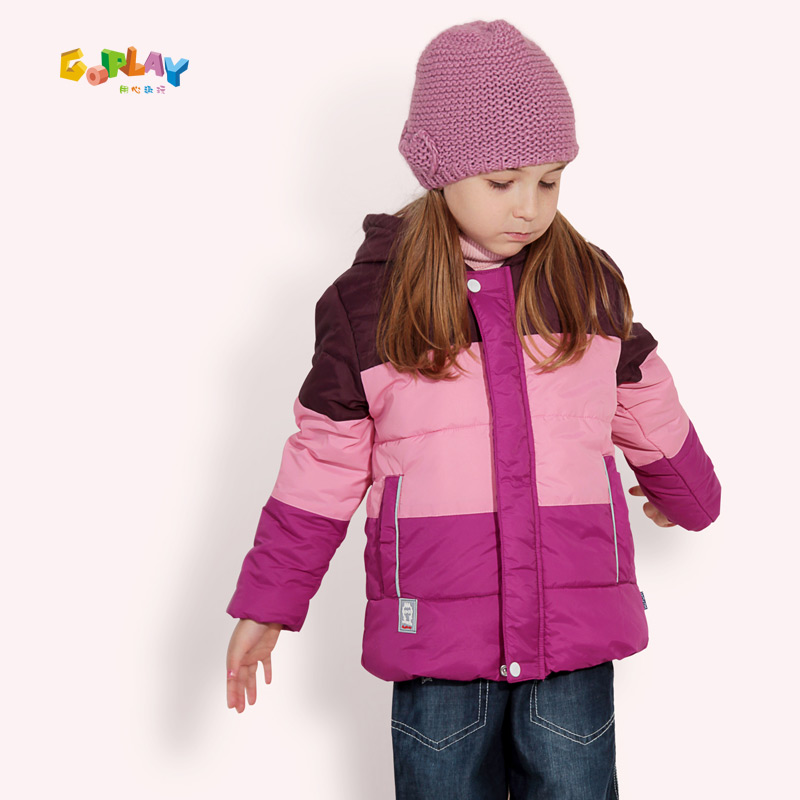 Children's clothing goplay winter female child thermal thin cotton-padded jacket child wadded jacket child wadded jacket