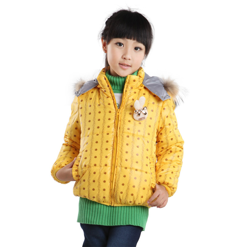 Children's clothing little girl cotton-padded jacket thickening 2012 child wadded jacket primary school students female winter