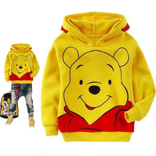 children's clothing long-sleeve with a hood WINNIE sweatshirt autumn and winter  6pcs/lot