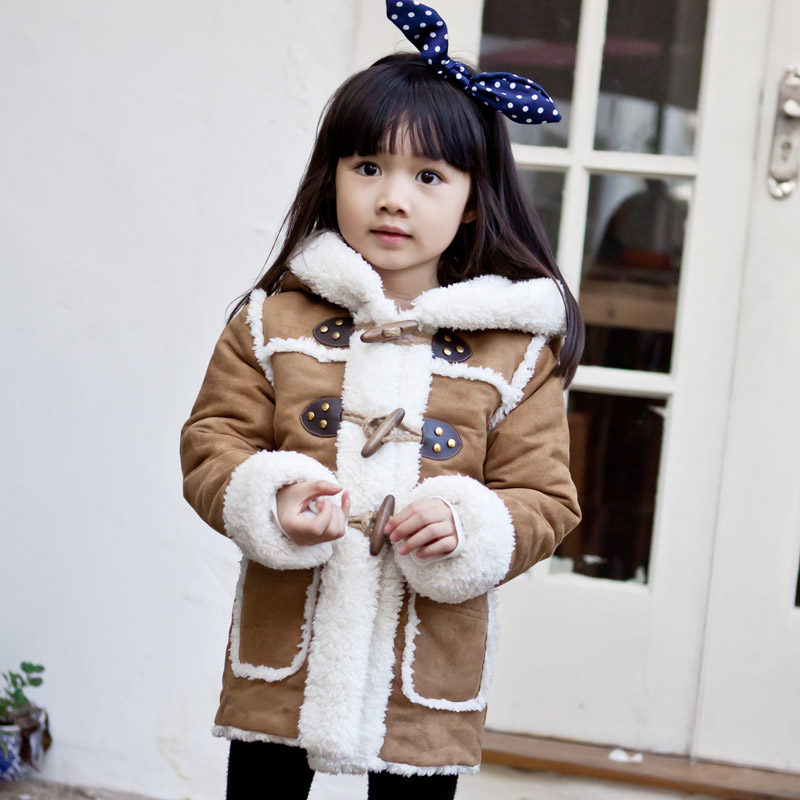 Children's clothing male child female child 2012 autumn and winter thickening overcoat trench outerwear cotton clothes
