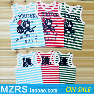 Children's clothing male child vest girls sleeveless vest child clothing 2012 summer kids clothes