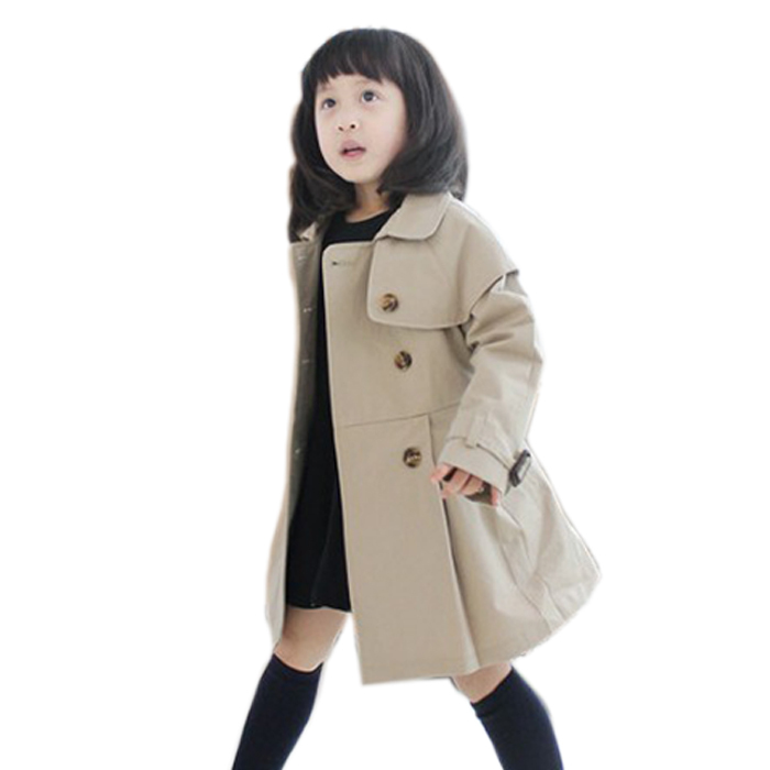 Children's clothing medium-large female child trench outerwear 2012 spring and autumn long-sleeve medium-long series