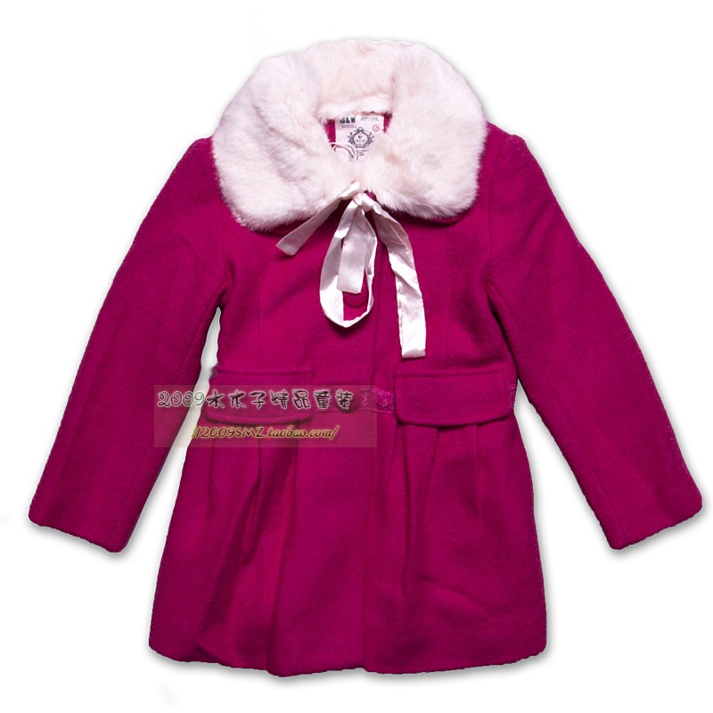 Children's clothing new arrival spring overcoat wool coat female child outerwear child trench 37030
