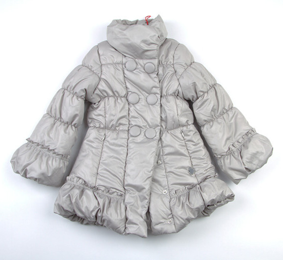 Children's clothing ovs female child long design wadded jacket cotton-padded jacket