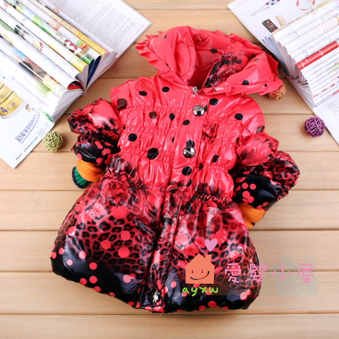 Children's clothing retail winter girls baby thickening berber fleece cotton-padded jacket baby wadded jackets baby