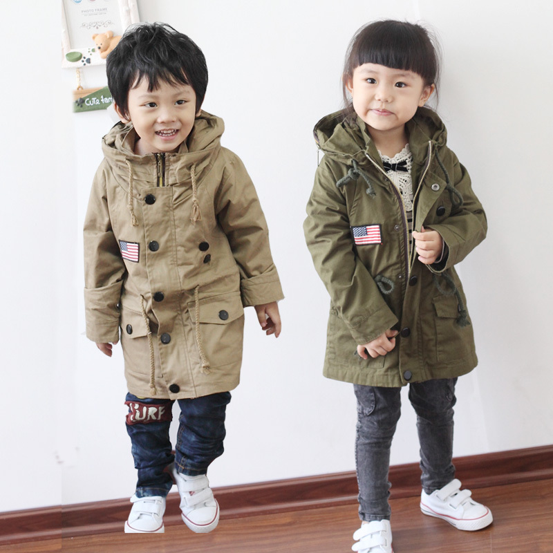 Children's clothing spring 2013 child outerwear male child trench female child overcoat 6c06