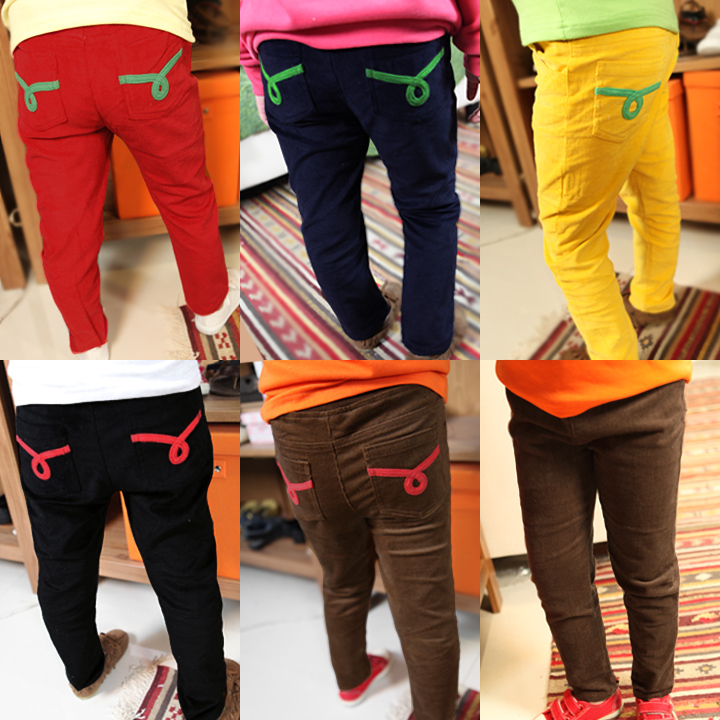 Children's clothing spring baby child male female child corduroy pants long trousers z0242