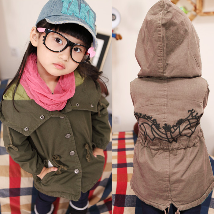 Children's clothing spring female child with a hood down cotton cotton-padded jacket child cotton-padded jacket zf10216