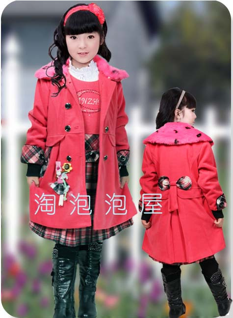 Children's clothing tq dolls skirt female child design long overcoat vest skirt winter