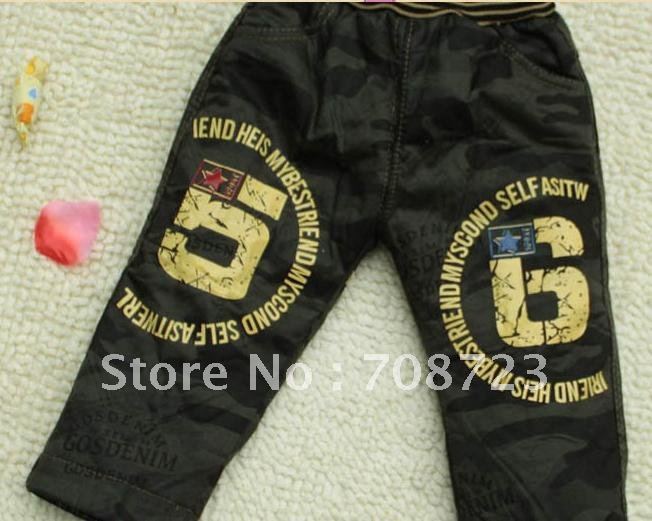Children's clothing trade in winter clothing child girls boy thick camouflage pants