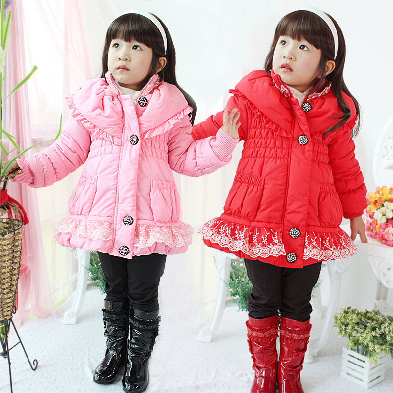 children's clothing wadded jacket cotton-padded jacket outerwear female child wadded jacket outerwear winter  child