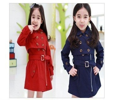 Children's clothing wholesale han edition of autumn girls dust coat