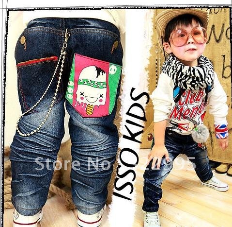 Children's clothing wholesale ice cream baby jeans A526