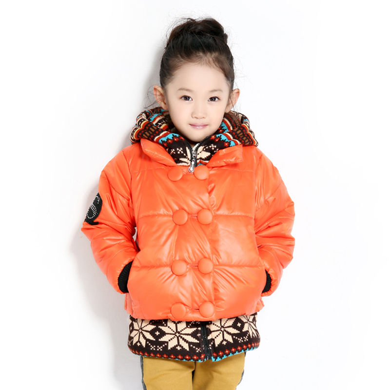 Children's clothing winter 2012 autumn and winter female big boy wadded jacket outerwear faux two piece thickening female child