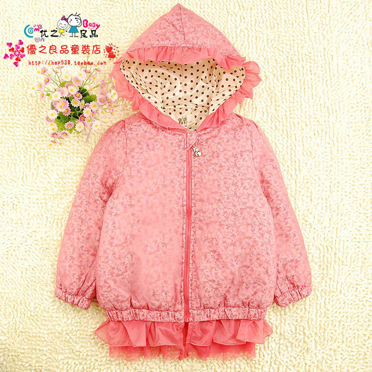 Children's clothing winter 2012 new arrival child cotton-padded jacket recovers the female child wadded jacket hooded short