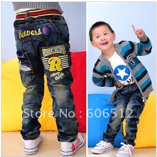 Children's jeans boy girl cowboy long trousers R word