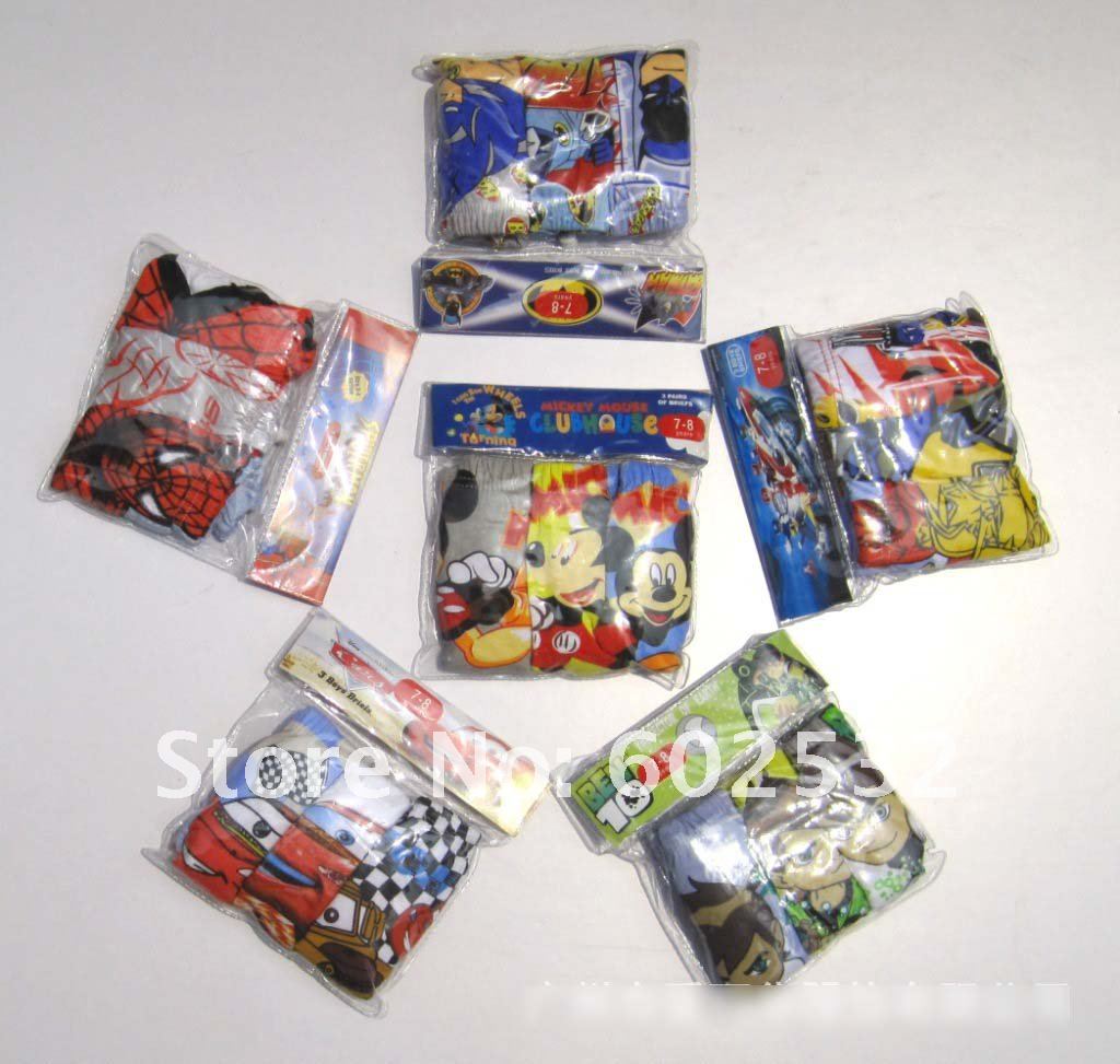 Children's Underwear Cartoon underpants kid's panties / 36 pcs lot AL05