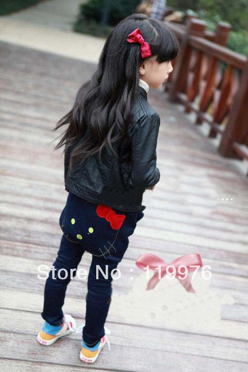 Children's wear women's jeans hello kitty denim PP pants trousers 2-6 years old free shipping
