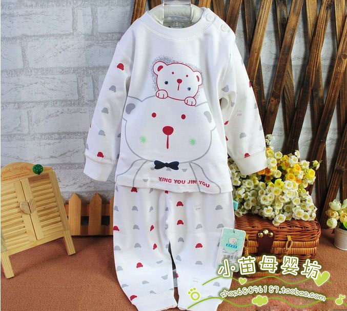 Children underwear bamboo fibre cartoon print underwear twinset bear underwear set