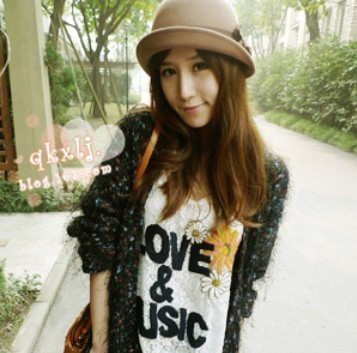 Chili cap female autumn and winter fashion hat small fedoras jazz hat fashion dome wool fedoras woolen