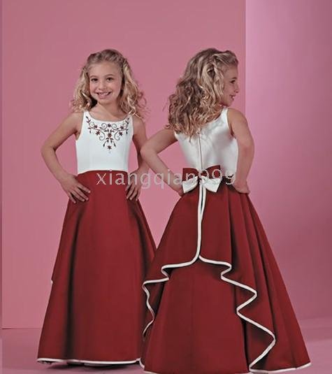 China flower girl dress any colour/size 01 ( can be customized)09 2010 Custom-Made in