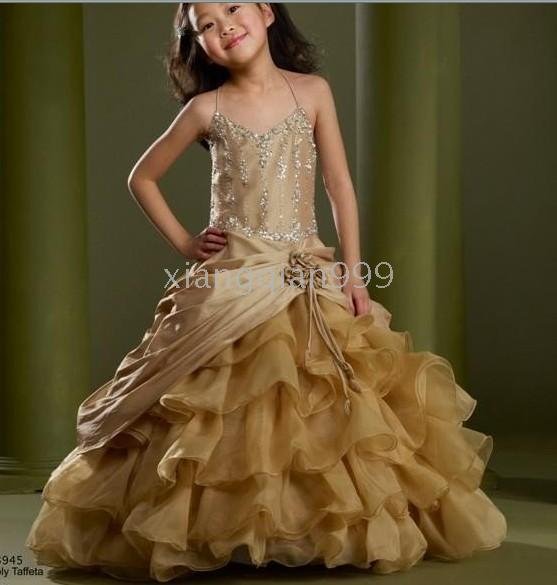 China flower girl dress any colour/size 01 ( can be customized)11 2010 Custom-Made in