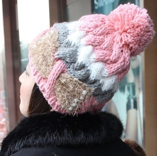 China's second E8225 2013 female autumn and winter bow knitted hat knitted hat