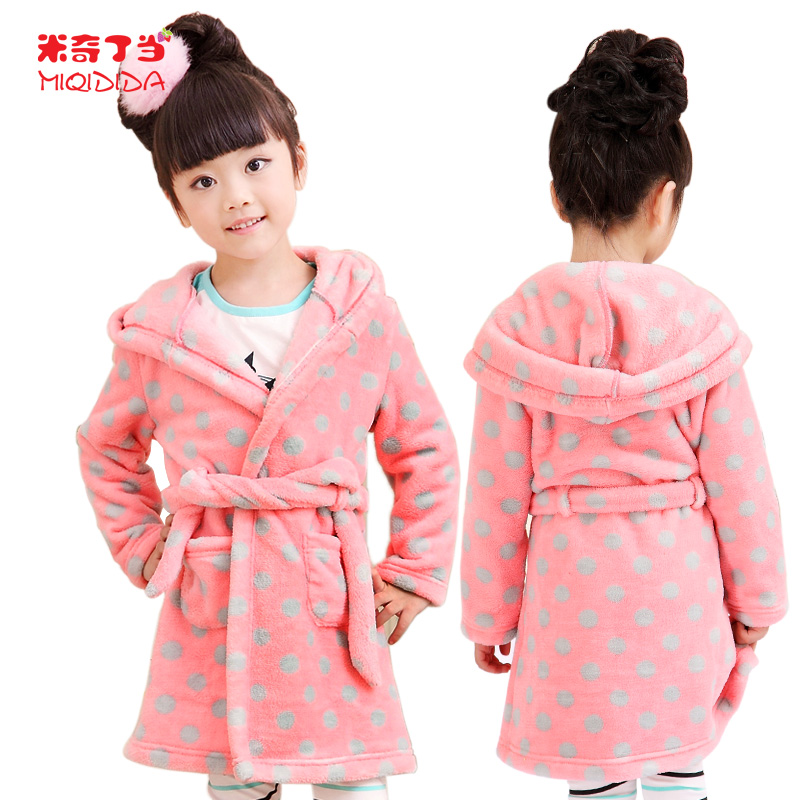 china wholesale clothing for baby girl night-robe winter thicken pajamas/nightown