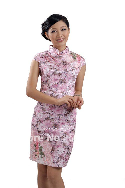 Chinese Sexy Beautiful Satin Evening Dress