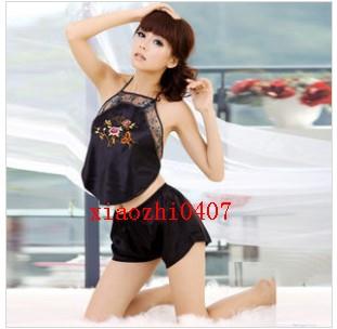 Chinese style women's bellyached classical underwear sexy sleepwear adult apron embroidered embroidery lace butterfly