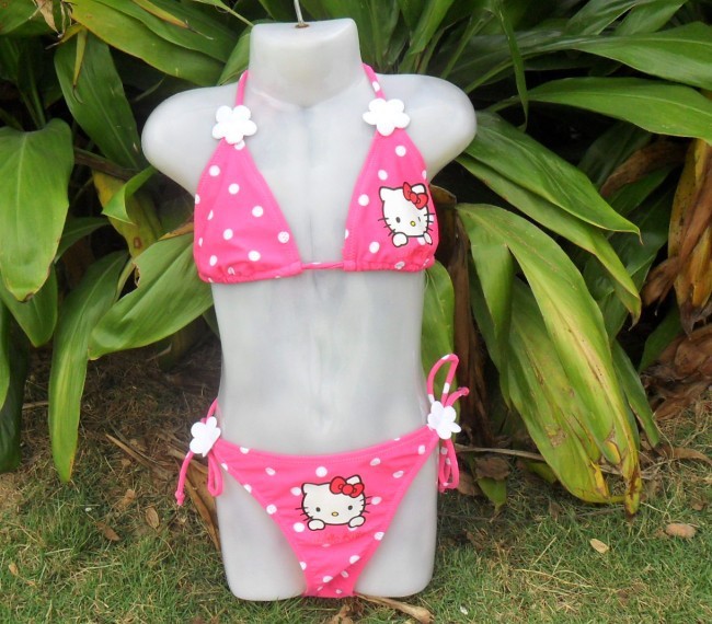 Chirldern bathing suits  Kitty Swimsuit    Girls Swimwear   5 pieces/ot