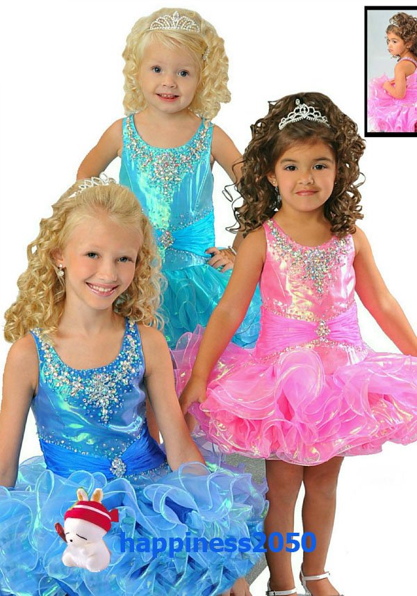 Christmas Blue Pink Flower Girl Dress Girl Skirt Princess Skirt Party Skirt Pageant Skirt Custom SZ 2 4 6 8 10 12 14 JL708017
