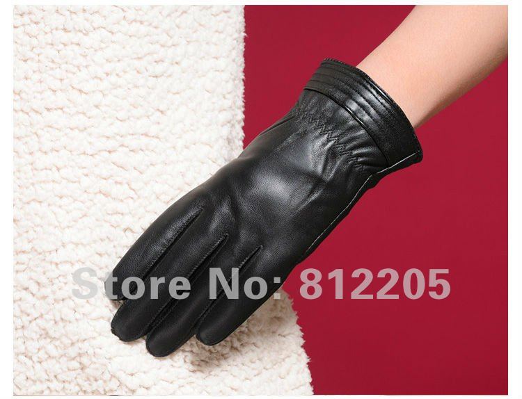 Christmas Free shipping Wholesale women fashion  goat leather  gloves  073-1
