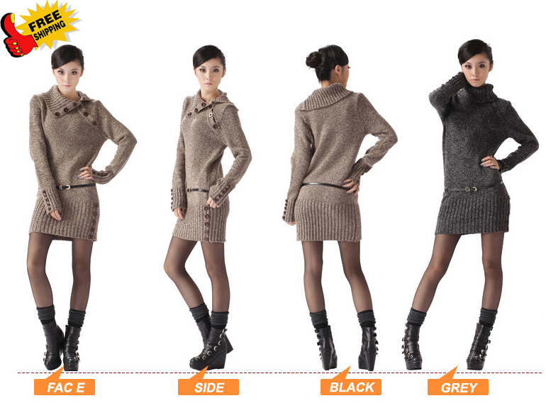 Christmas free shipping2012 autumn/winter fashion pullover slim turtleneck long sleeve wool women sweater