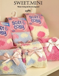 Christmas gift!Cotton candy home towel floor socks sock