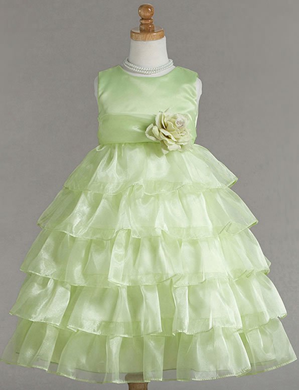 Christmas Green Flower Girl Dress Girl Skirt Princess Skirt Party Skirt Pageant Skirt Custom SZ 2 4 6 8 10 12 14 JL708019