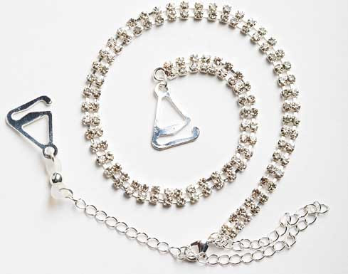 Christmas real pictures model with austria crystal shoulder strap pectoral girdle bra with