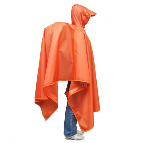 Chromophous multifunctional three-in raincoat ground cloth tentorial mat 230cm 145cm