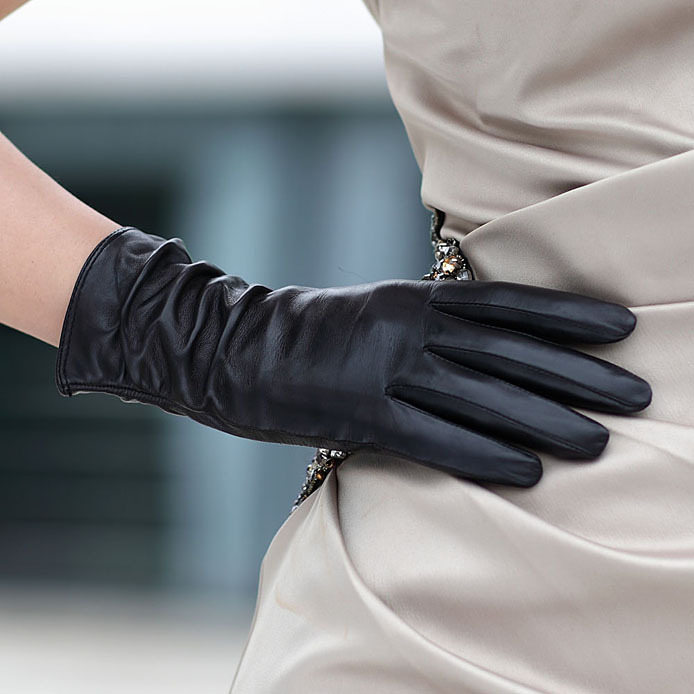 Chromophous super smart women's suede genuine leather gloves l022nq