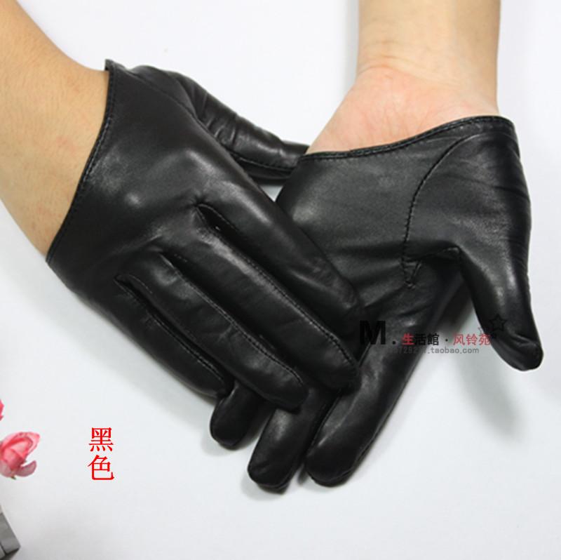 Chromophous women's ultra-short paragraph of genuine leather gloves women's sheepskin gloves