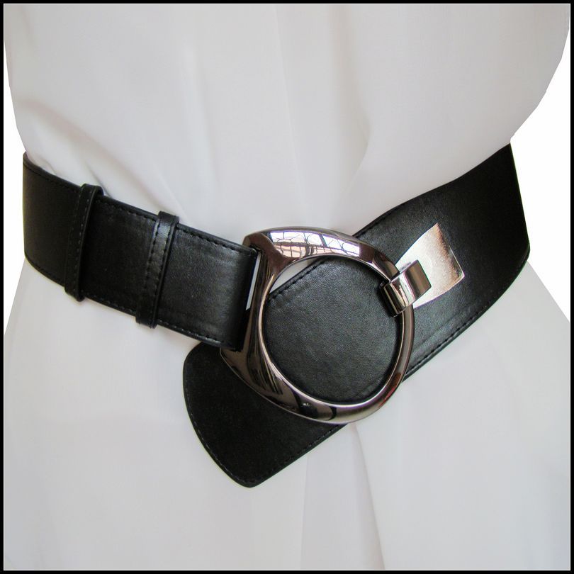 Circarc women's fashion belt women's fashion all-match genuine leather cowhide strap cummerbund black