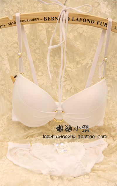Circusy sexy halter-neck bra women's single-bra underwear set 9682 white