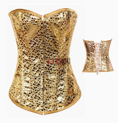 Classic bronzier paillette corset tiebelt costumes body shaping cummerbund