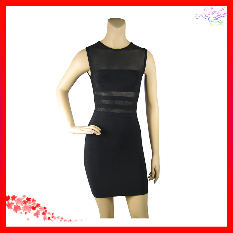 classic fashion collar sleeveless white, black, pink  dress Cocktail  Bodycon  evening dress
